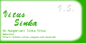 vitus sinka business card
